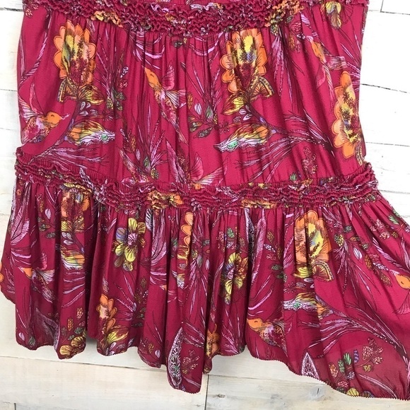 Free People Sleeveless Floral High Low Peasant Top - Picture 6 of 8